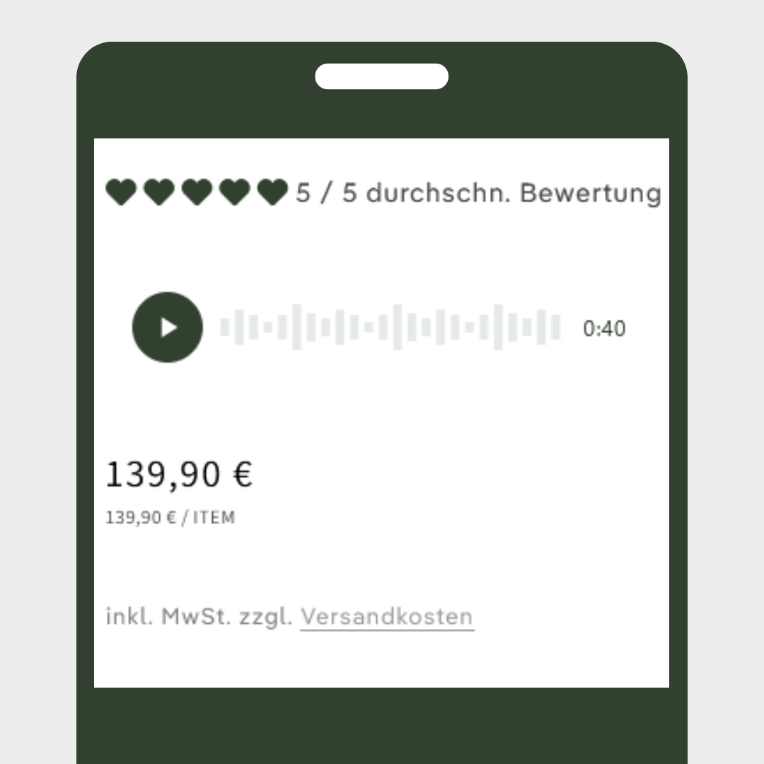 Audio Player (Produktseite)